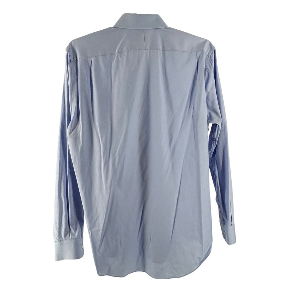 Lot of 2 Nordstrom Mens‎ Smartcare Trad Fit Dress Shirts Blue/White Btn Dwn 16.5 - Picture 5 of 8